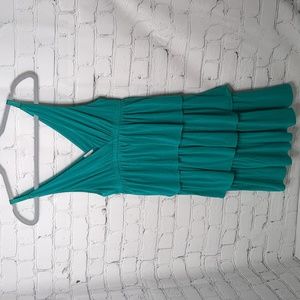 J. Crew tiered ruffle v neck mini dress